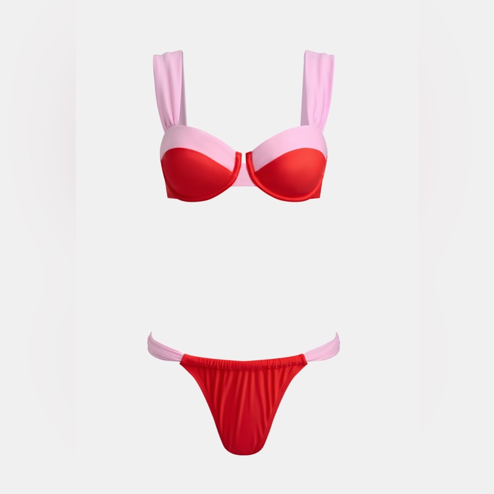 x JJD Eros Arrow Two-Toned Bikini Set